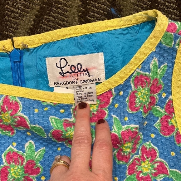 Vintage Lilly Pulitzer for Bergdorf Goodman Hawaiian shift dress, lined, EUC - Picture 7 of 10